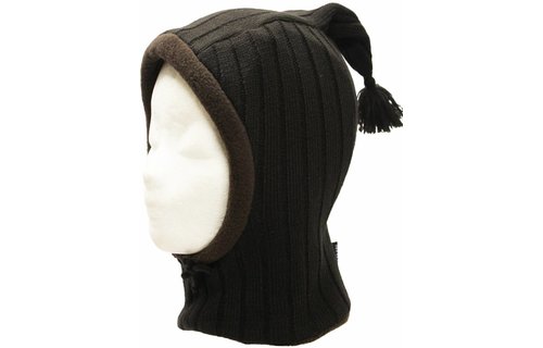 Gebreide Bivakmuts met fleece Bruin