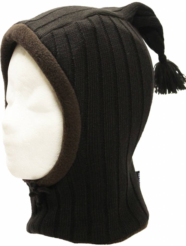 Gebreide Bivakmuts met fleece Bruin