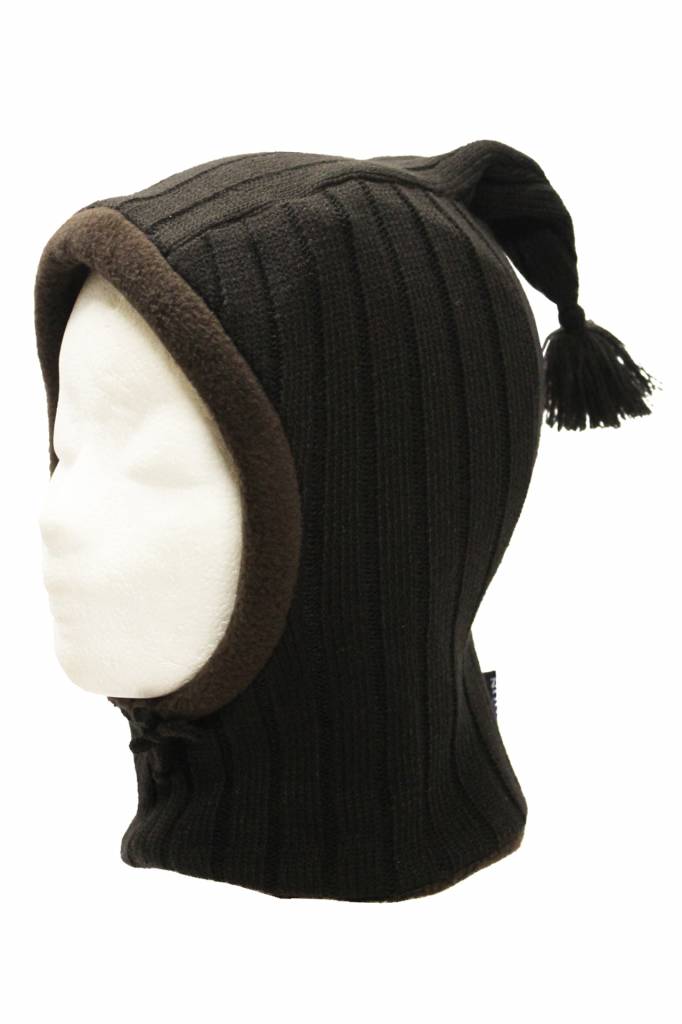 Gebreide Bivakmuts met fleece Bruin