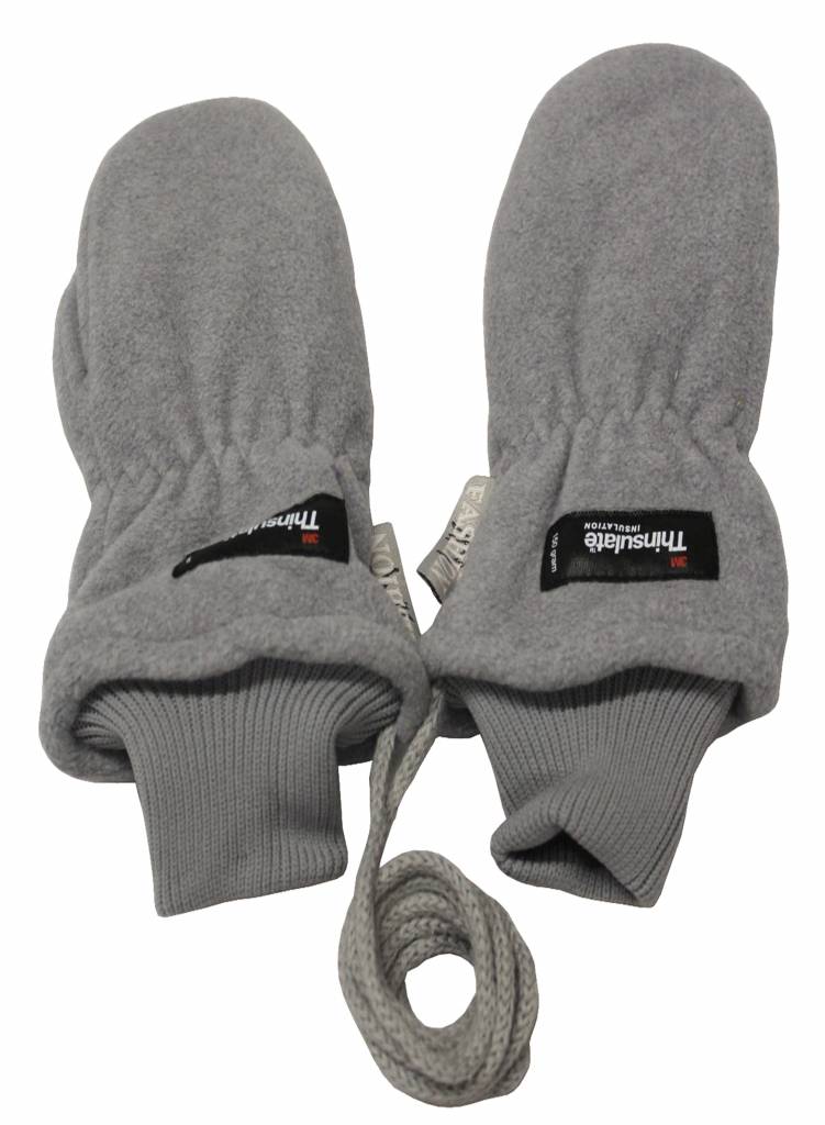 Fleece wanten kinderen licht Grijs