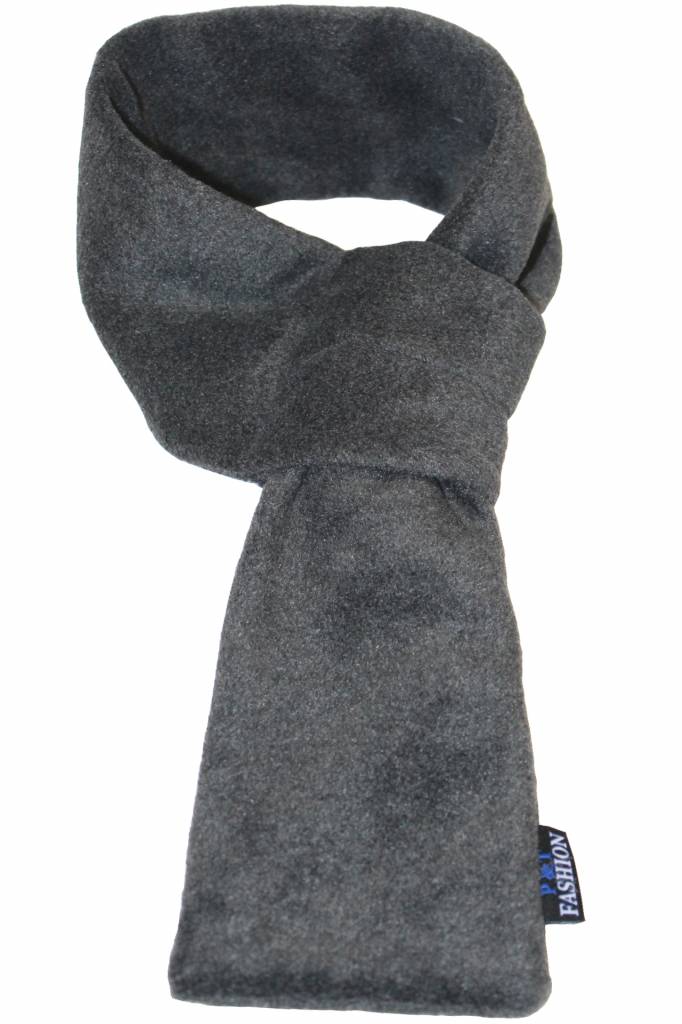 Doorsteek Sjaal fleece antraciet Grijs