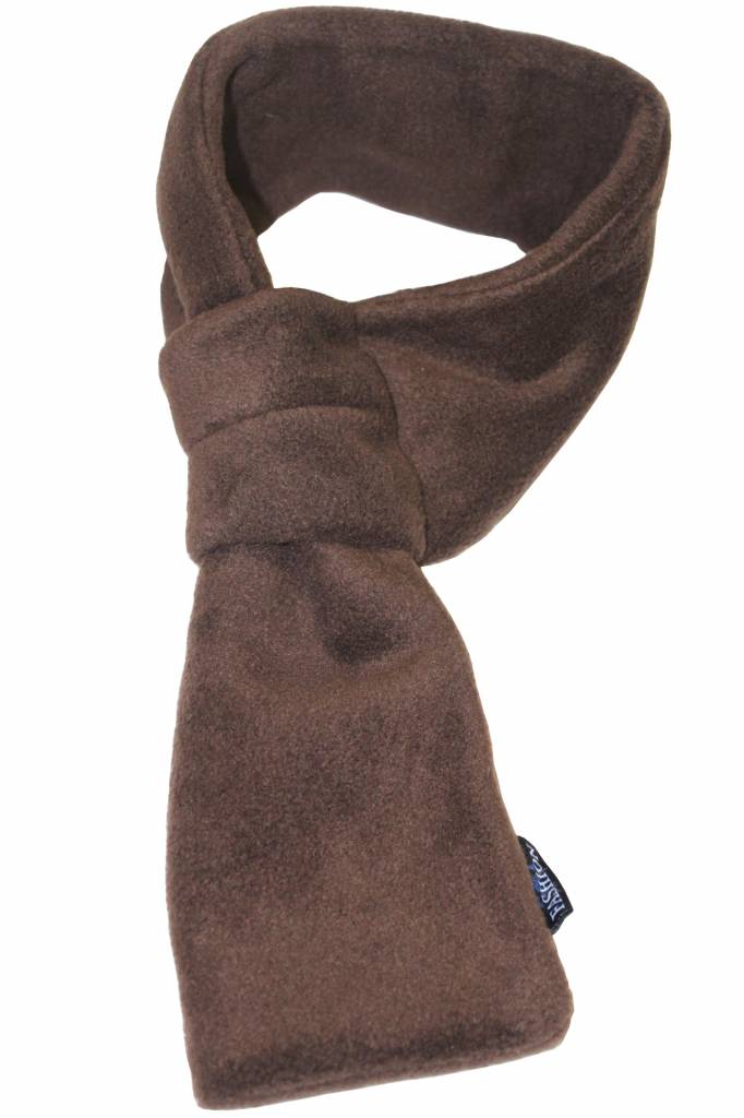 Doorsteek Sjaal fleece Bruin