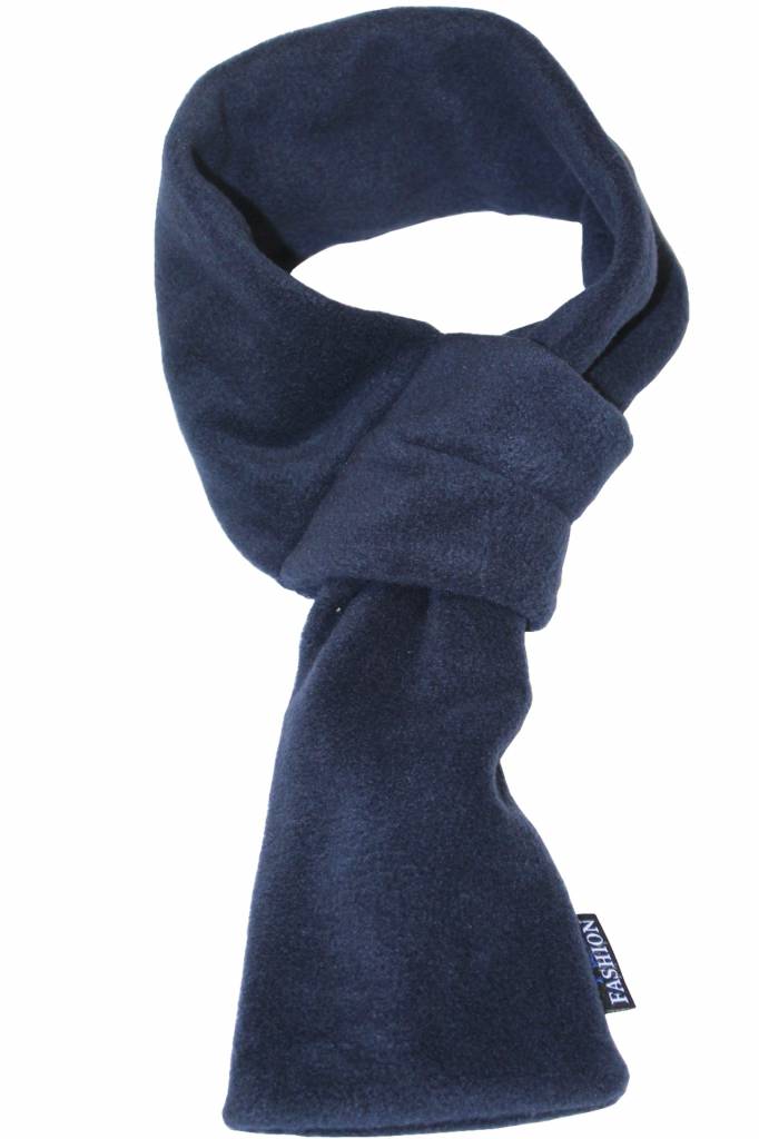 Doorsteek Sjaal fleece navy Blauw