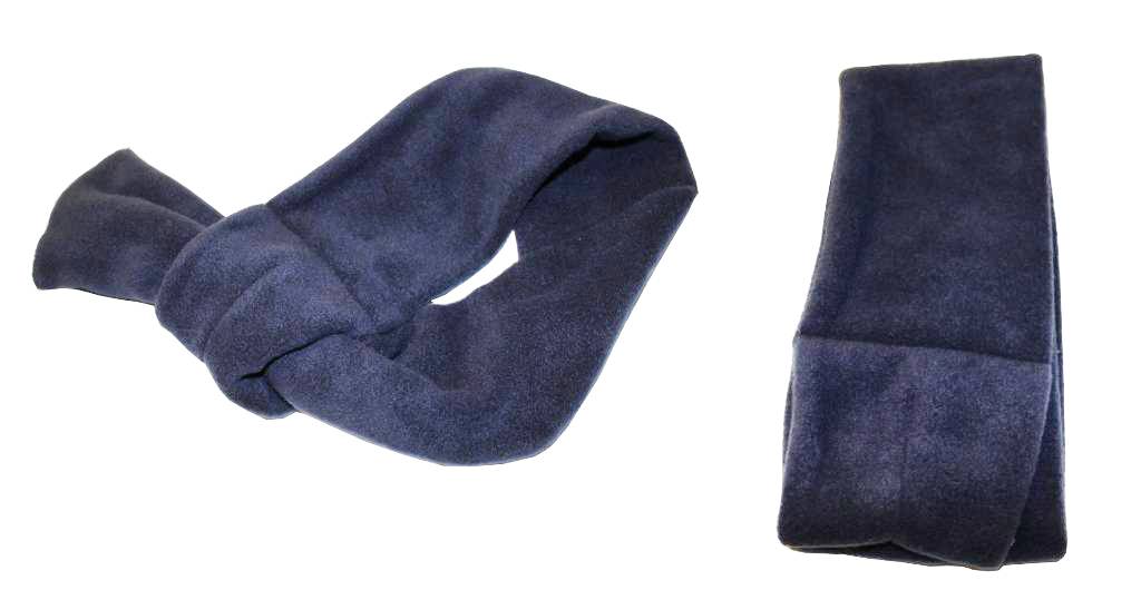 Doorsteek Sjaal fleece navy Blauw