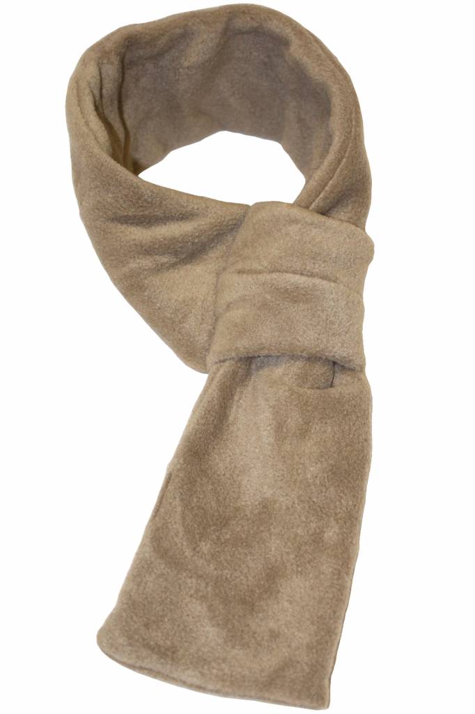 Doorsteek Sjaal fleece Beige Doorsteek Sjaal fleece Beige