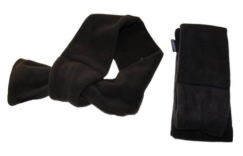 Doorsteek Sjaal fleece Zwart Doorsteek Sjaal fleece Zwart