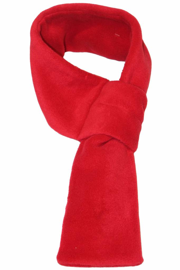 Doorsteek Sjaal fleece Rood