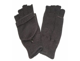 Dames handschoenen zonder vingers met flap Bruin