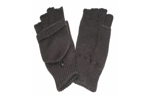 Dames handschoenen zonder vingers met flap Bruin