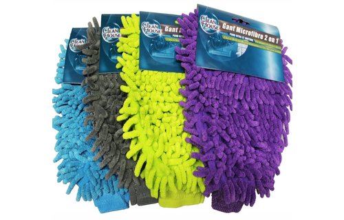 Washandschoen microvezel Fluffy "Clean house"