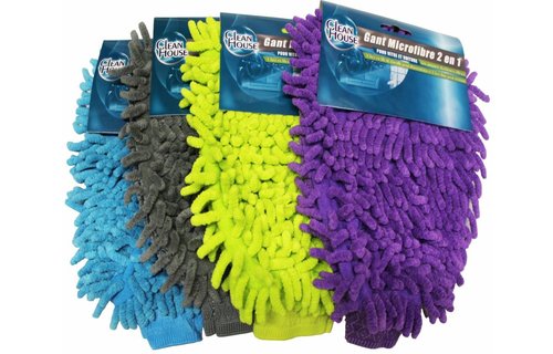 Washandschoen microvezel Fluffy "Clean house"