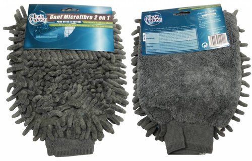 Washandschoen microvezel Fluffy "Clean house"