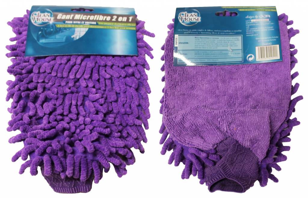 Washandschoen microvezel Fluffy "Clean house"