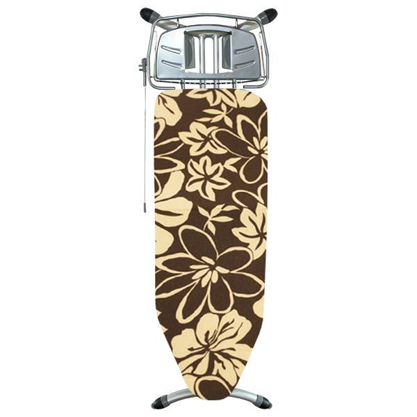 Strijkplankhoes 5 lagen maat A Bruin/witte bloemmotief Strijkplankhoes 5 lagen maat A Bruin/witte bloemmotief