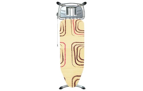 Strijkplankhoes 5 lagen maat A wit/mauve vierkant