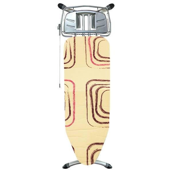 Strijkplankhoes 5 lagen maat A wit/mauve vierkant Strijkplankhoes 5 lagen maat A wit/mauve vierkant