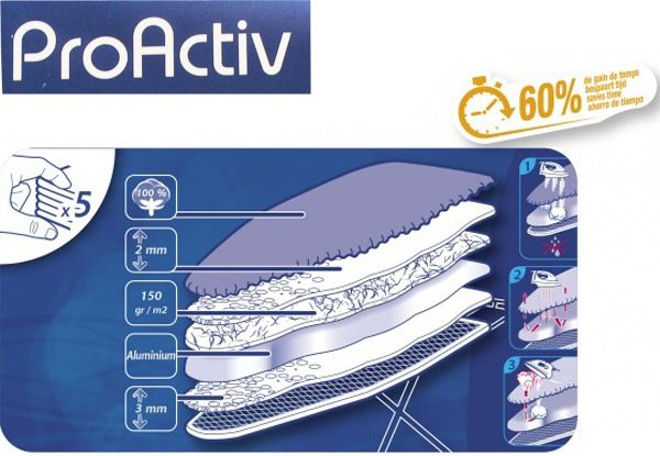 Strijkplankhoes 5 lagen maat  A  140 x 50 cm    Violetta