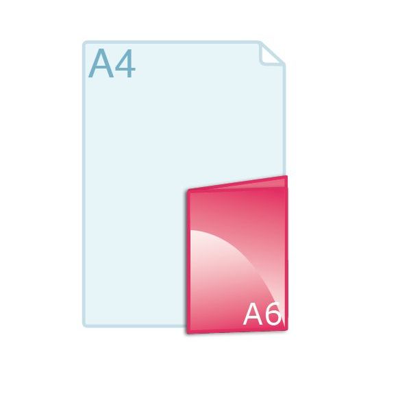 Vermindering Namens roze Gevouwen kaart A6 (105 x 148 mm) | De kaarten drukkerij
