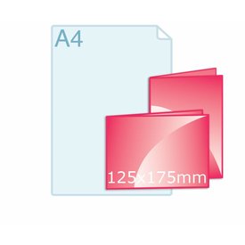 Gevouwen folder 125 x 175 mm