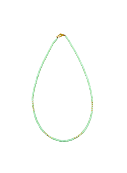 Handmade  Necklace Green/Gold