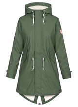 Derbe Hamburg Travel Cozy Rain Coat Olive Green