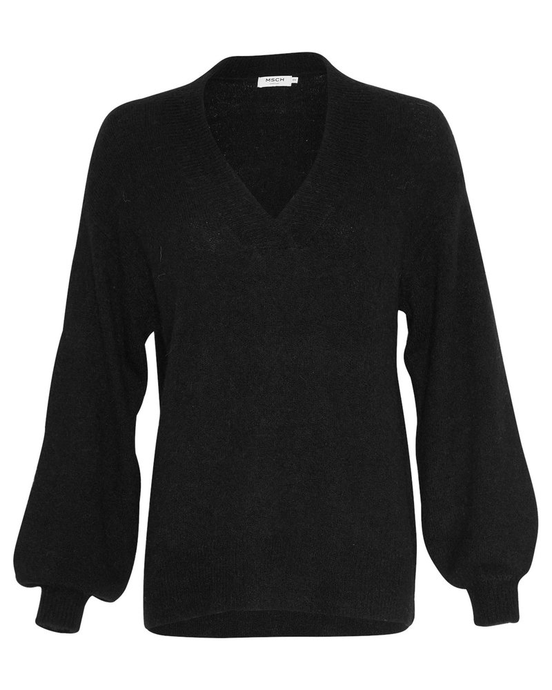 Moss Copenhagen Irmina Alpaca Vneck Pullover Black