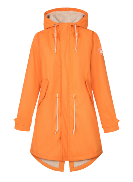 Derbe Hamburg Travel Cozy Rain Coat Orange