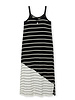 10Days Strappy Dress Mix Stripes Black/Oat