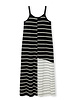 10Days Strappy Dress Mix Stripes Black/Oat