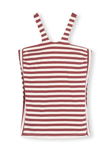 10Days Sporty Wrapper Stripes Warm White/Burgundy