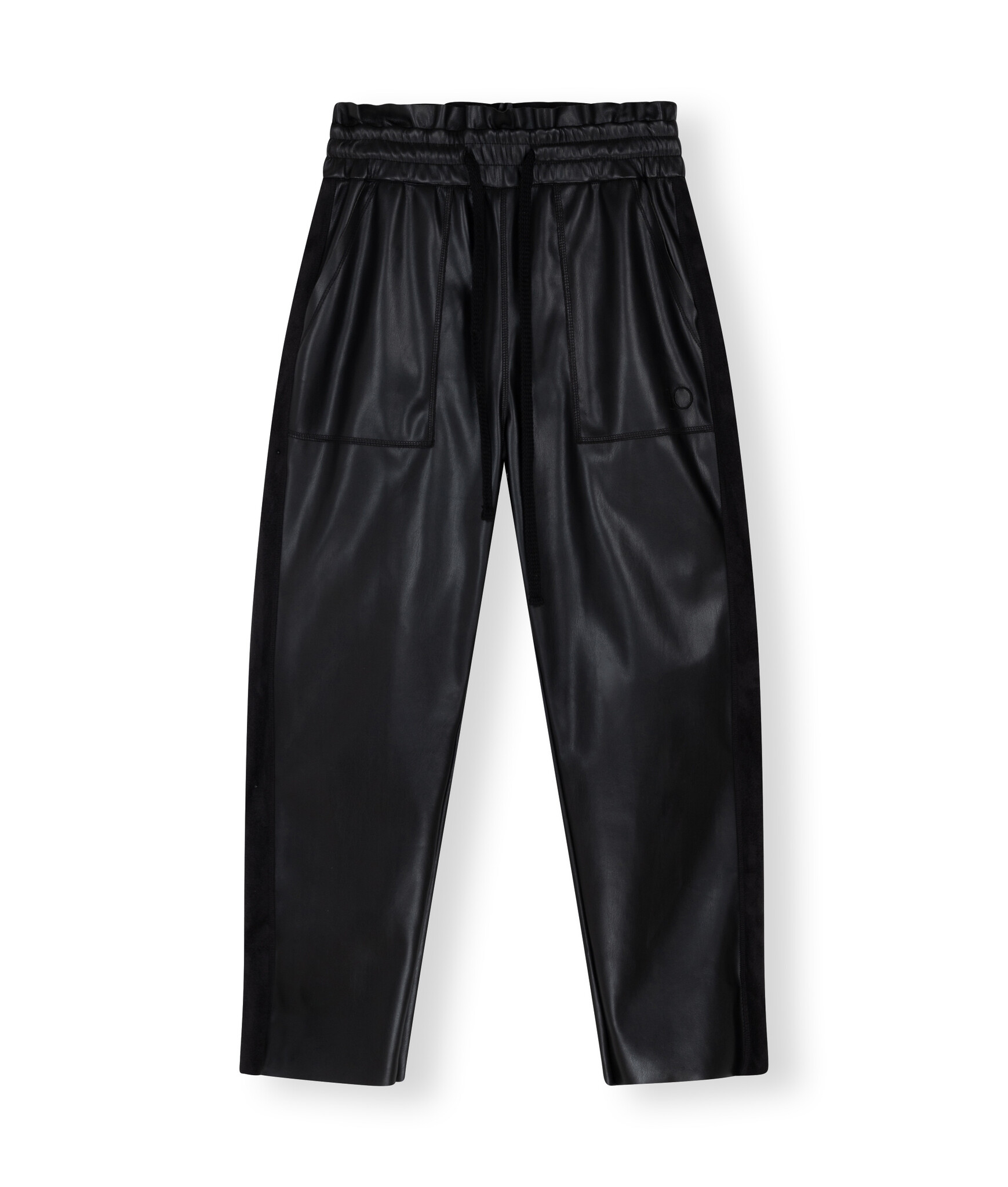 10Days Leatherlook Side Panel Jogger Black