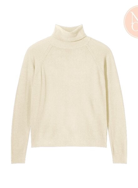 Summum Woman Sweater Turtle Neck Basic Knit Ivory