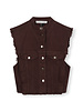 10Days Cropped Twill Gilet Aubergine