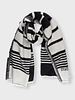 10Days Scarf Block Stripe Black/Ecru