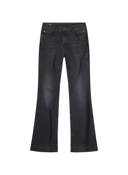 Summum Woman Juliet Skinny Flared Jeans Black Denim