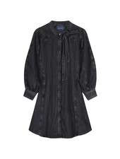 Summum Woman Denim Bow Dress Black Denim