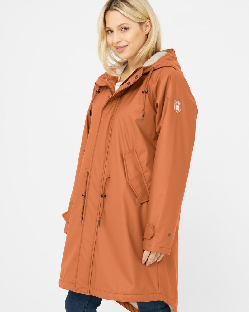 Derbe Hamburg Travel Cozy Rain Coat Cinnamon