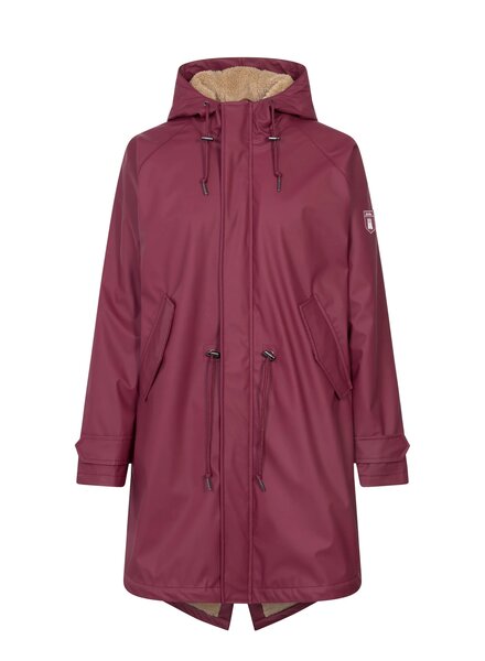 Derbe Hamburg Travel Cozy Rain Coat red