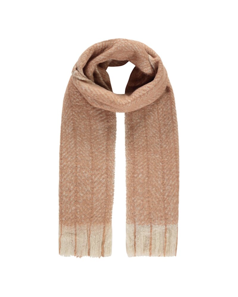 Summum Woman Herringbone Scarf Old Peach