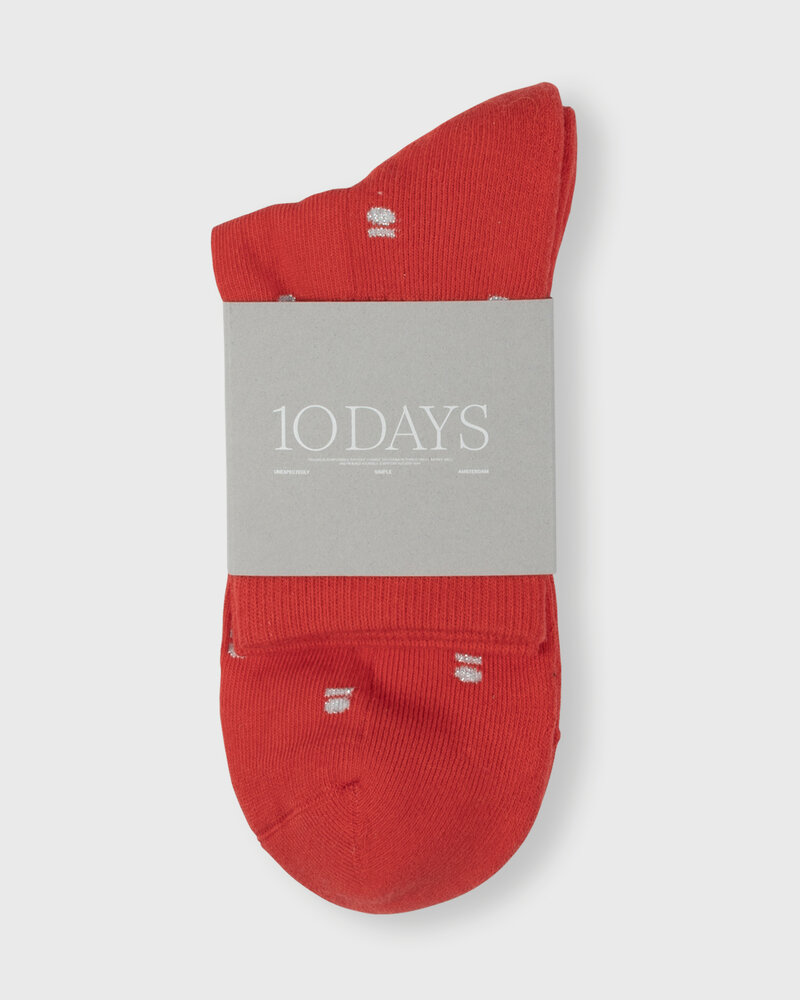 10Days Socks Medal Coral Red