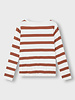 10Days Longsleeve Tee Stripe Ecru/Saddle