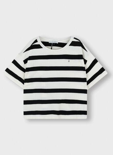 10Days Oversized Tee Stripes White/Black