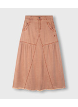 10Days Maxi Skirt Tencel Saddle Brown