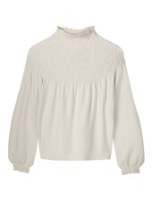 Summum Woman Smocked Sweater Basic Knit Ivory