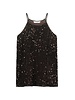 Summum Woman Singlet Sequins Velour Cherry