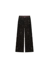 Summum Woman Pants Sequins Velour Cherry