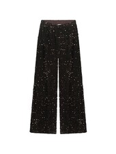 Summum Woman Pants Sequins Velour Cherry