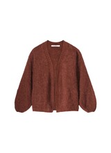 Summum Woman Oversized Cardigan Mohair Blend Knit Cherry