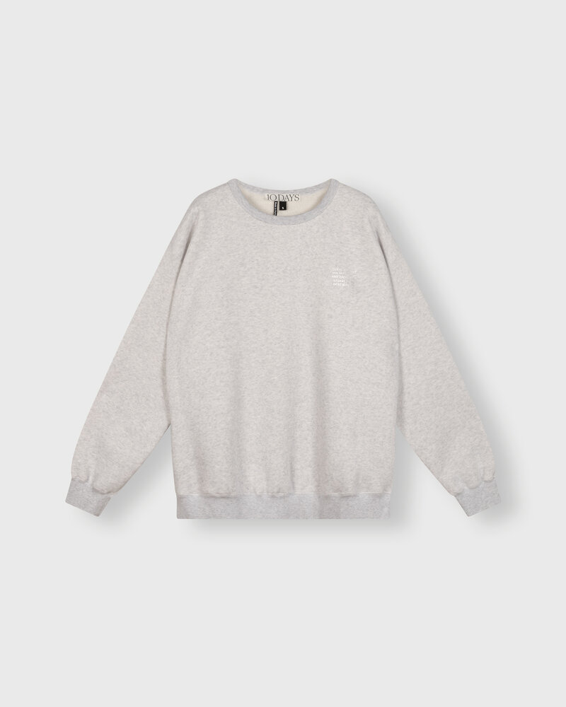 10Days Statement Sweater White Grey