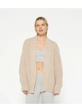 10Days Chunky Knit Cardigan Sepia Melee